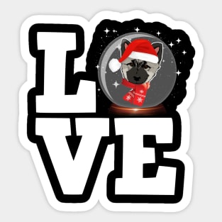 Xmas Norwegian Elkhound Sticker